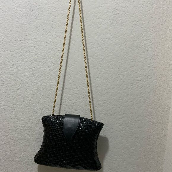 Impulse by SHARIF Leather & PVC Handwoven Basket Weave gold chain - Picture 8 of 14